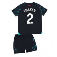 Dječji Nogometni Dres Manchester City Kyle Walker #2 Rezervni 2023-24 Kratak Rukav (+ Kratke hlače)